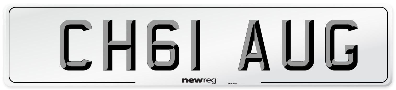CH61 AUG Number Plate from New Reg